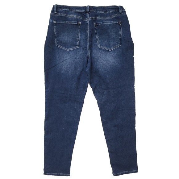 Maurices Jeans M Jeans Sz 16 Reg Womens High Rise Dark Wash Blue Denim Jeggings - Picture 2 of 10